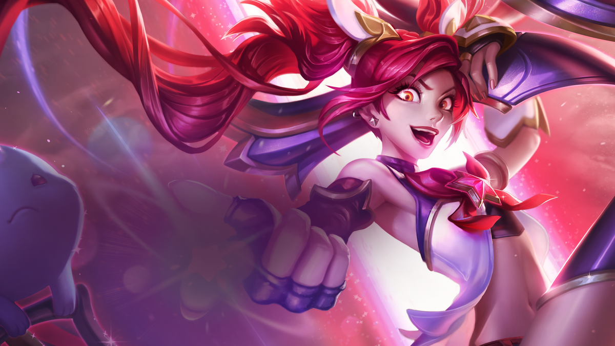 Compo Gardienne des étoiles vertical avec Jinx au Set 15 de TFT
